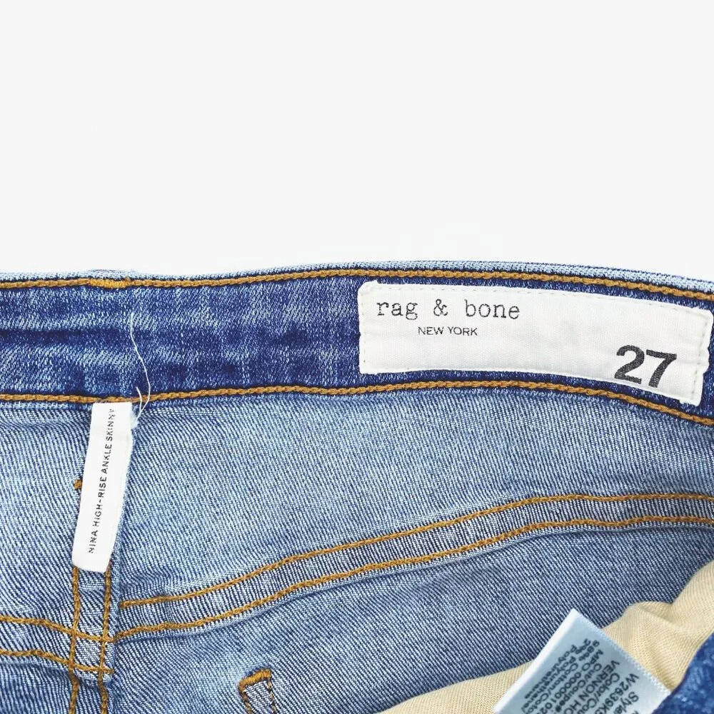 Rag & Bone Nina High‎ Rise Ankle Skinny Jeans